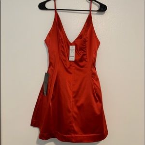 Bebe Satin Red dress
